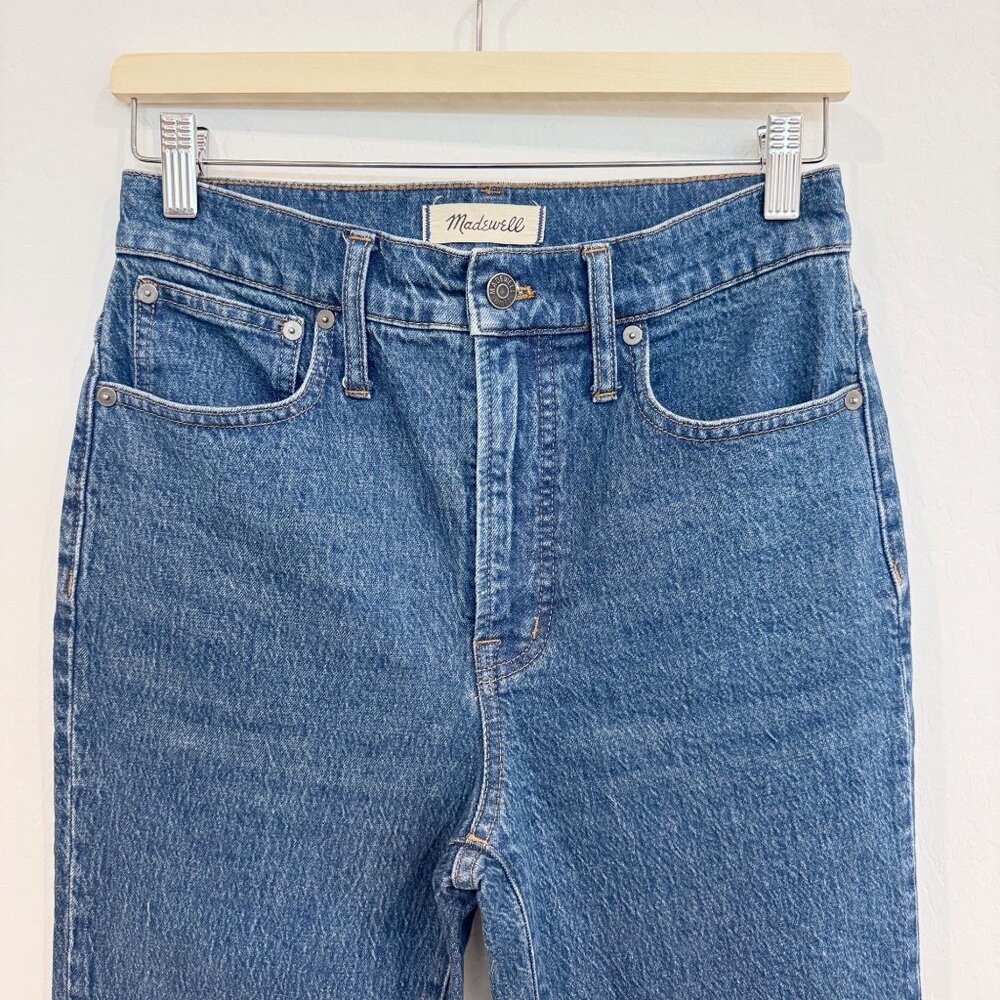 Madewell The Perfect Vintage 90s Tapered High‎ Rise Mom Dark Blue Jeans Size 27 - Picture 4 of 12